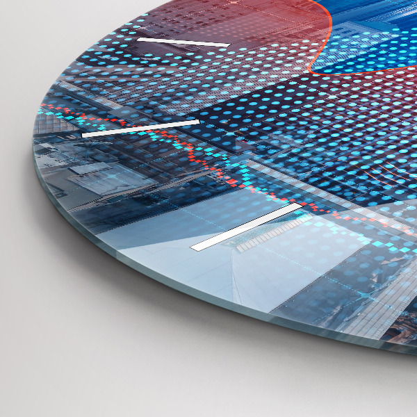 Orologio rotondo in vetro Grattacieli a Philadelphia