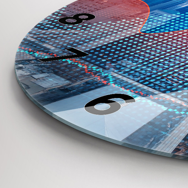 Orologio rotondo in vetro Grattacieli a Philadelphia