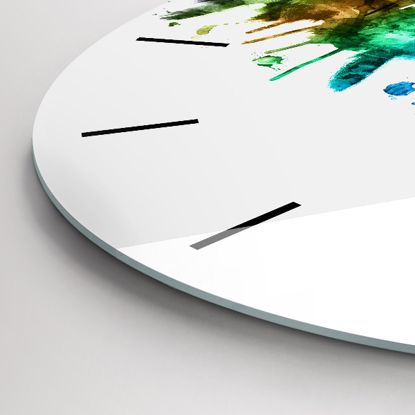 Orologio rotondo in vetro Filadelfia colorata