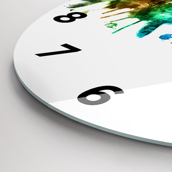 Orologio rotondo in vetro Filadelfia colorata