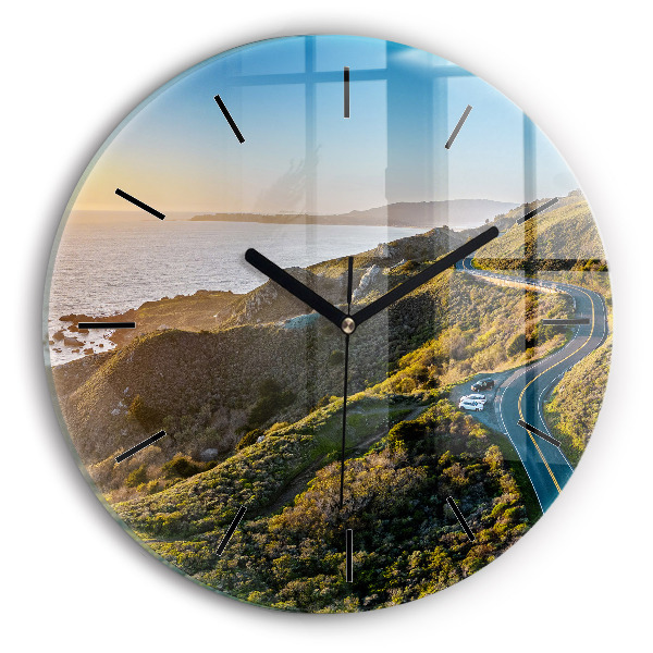 Orologio rotondo in vetro La strada per San Francisco