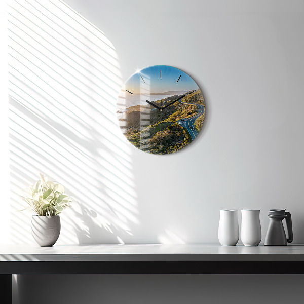 Orologio rotondo in vetro La strada per San Francisco