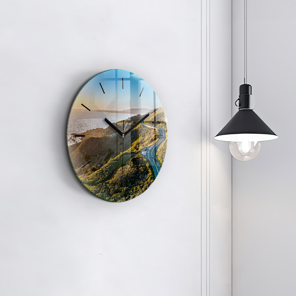 Orologio rotondo in vetro La strada per San Francisco