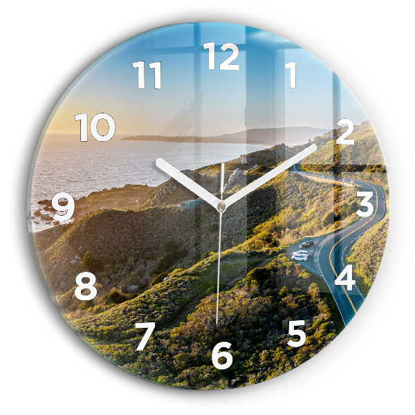 Orologio rotondo in vetro La strada per San Francisco