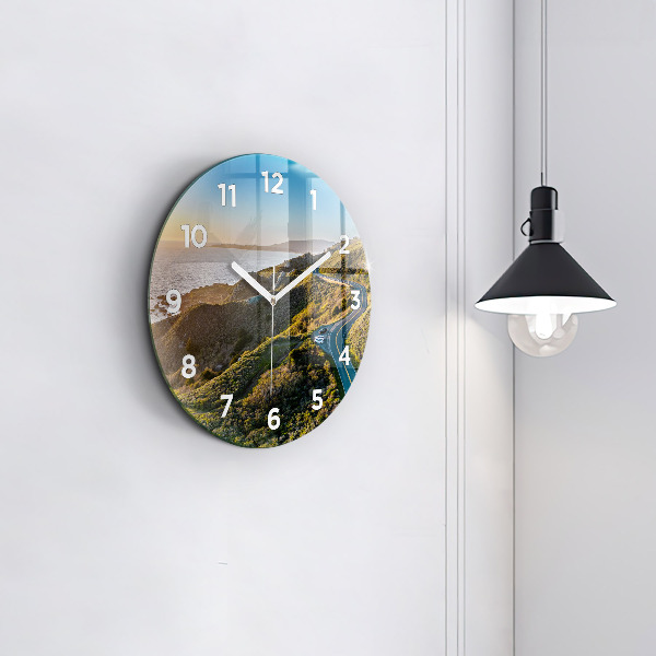 Orologio rotondo in vetro La strada per San Francisco