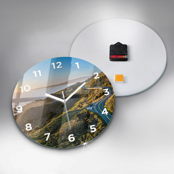 Orologio rotondo in vetro La strada per San Francisco