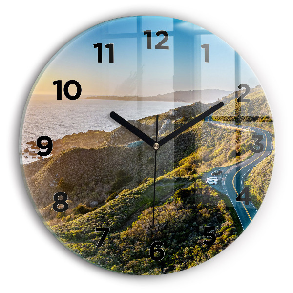 Orologio rotondo in vetro La strada per San Francisco