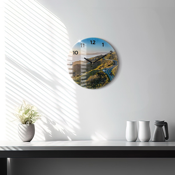 Orologio rotondo in vetro La strada per San Francisco