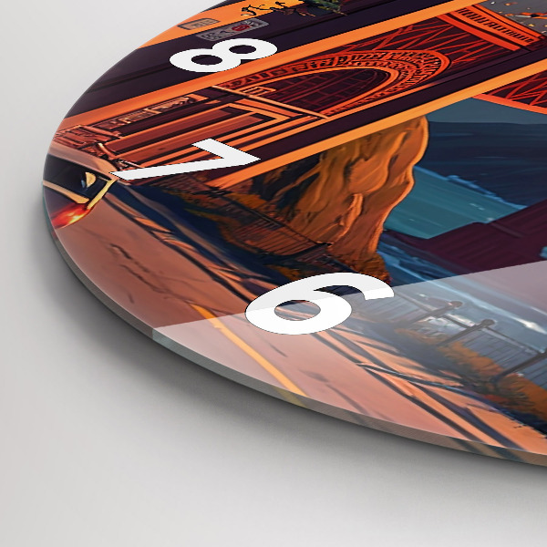 Orologio rotondo in vetro Ponte di San Francisco