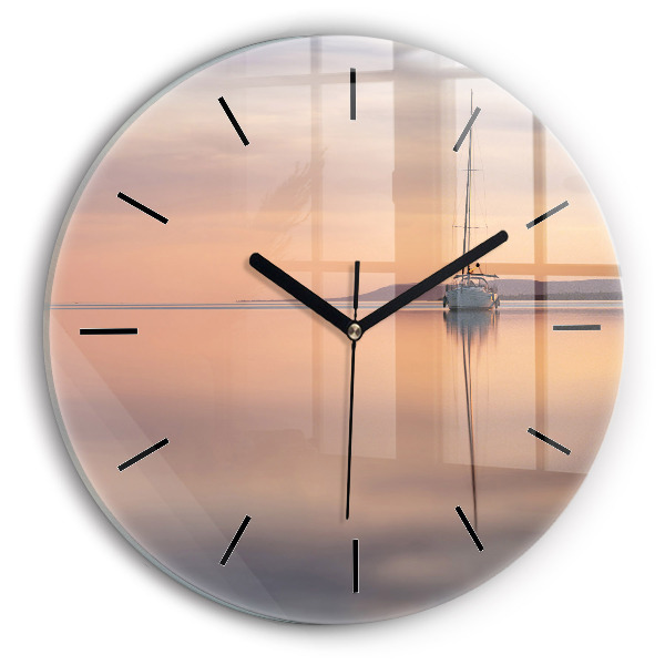 Orologio rotondo in vetro Lago Balaton Stati Uniti