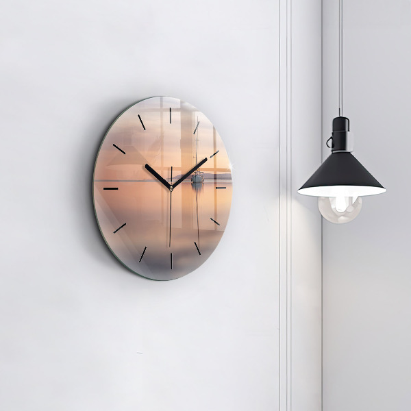 Orologio rotondo in vetro Lago Balaton Stati Uniti