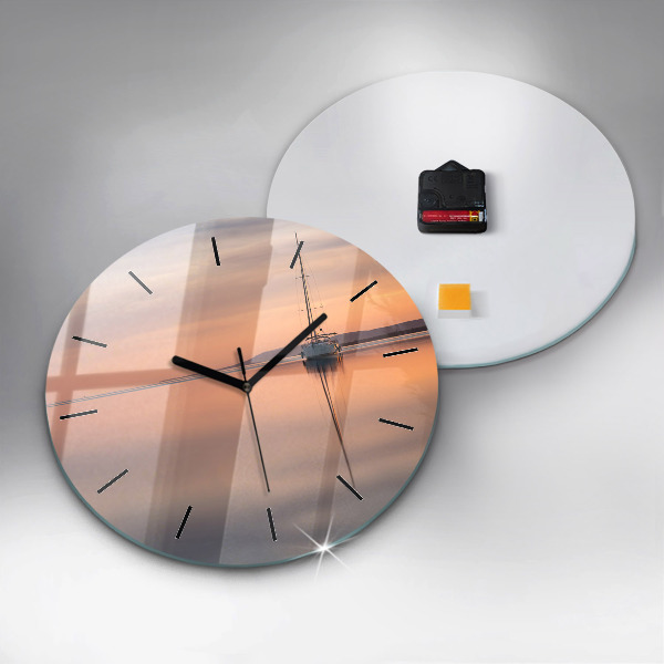 Orologio rotondo in vetro Lago Balaton Stati Uniti