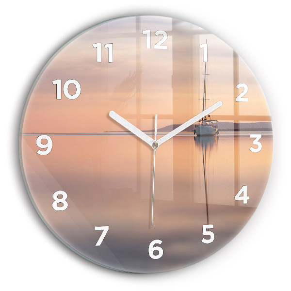 Orologio rotondo in vetro Lago Balaton Stati Uniti