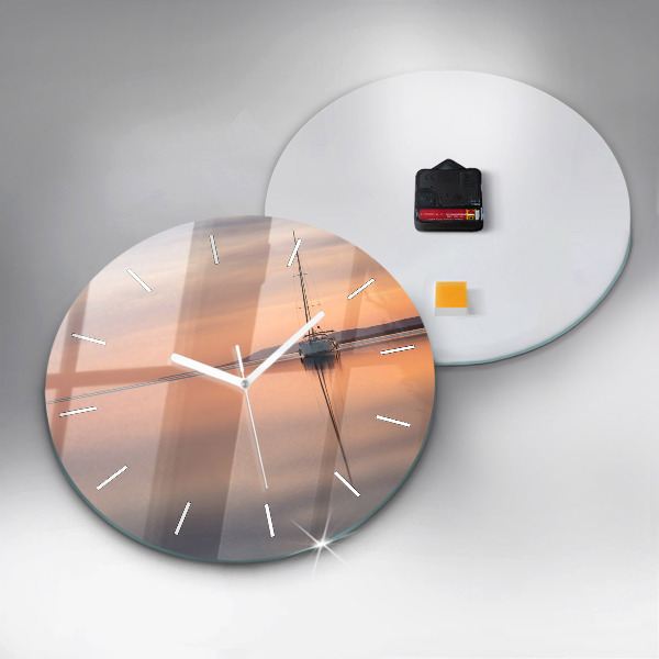 Orologio rotondo in vetro Lago Balaton Stati Uniti