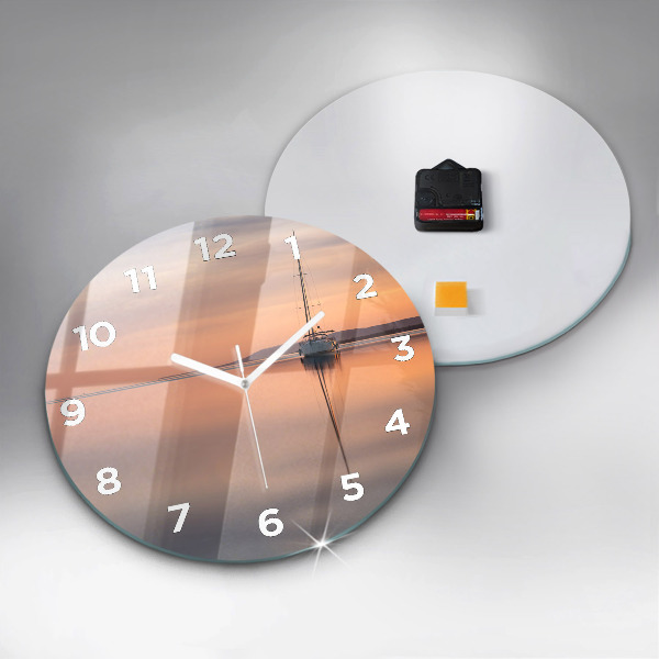 Orologio rotondo in vetro Lago Balaton Stati Uniti