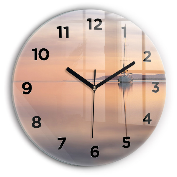Orologio rotondo in vetro Lago Balaton Stati Uniti