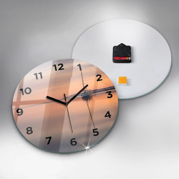 Orologio rotondo in vetro Lago Balaton Stati Uniti