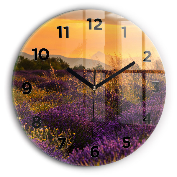 Orologio rotondo Campo di lavanda Francia