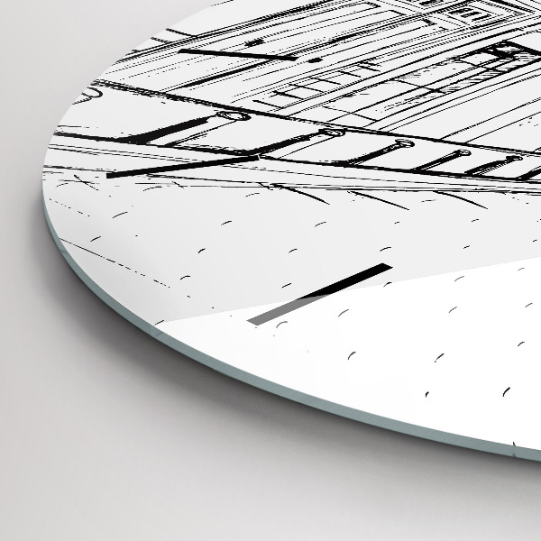 Orologio rotondo Disegno della città della Provenza