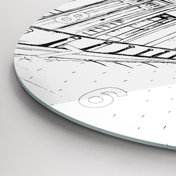 Orologio rotondo Disegno della città della Provenza