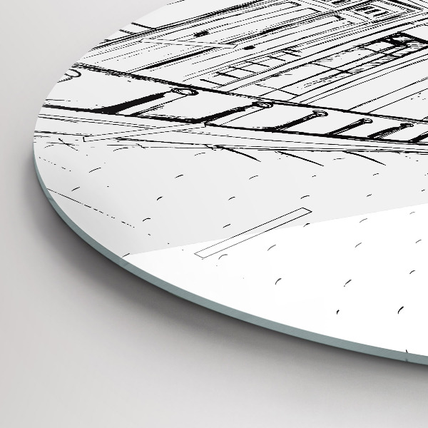 Orologio rotondo Disegno della città della Provenza