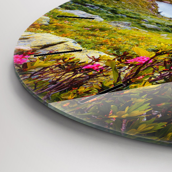 Orologio rotondo in vetro Ghiacciaio del Monte Bianco Chamonix