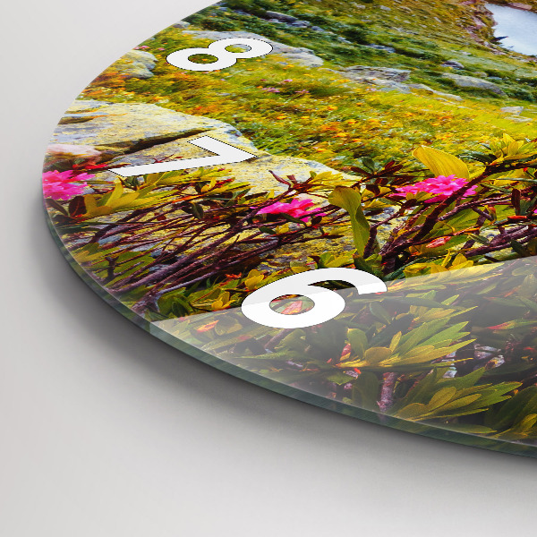 Orologio rotondo in vetro Ghiacciaio del Monte Bianco Chamonix