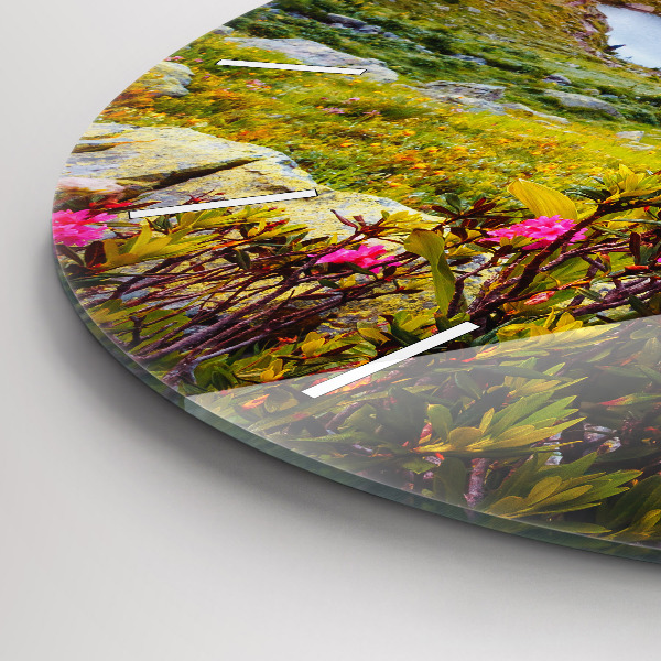 Orologio rotondo in vetro Ghiacciaio del Monte Bianco Chamonix