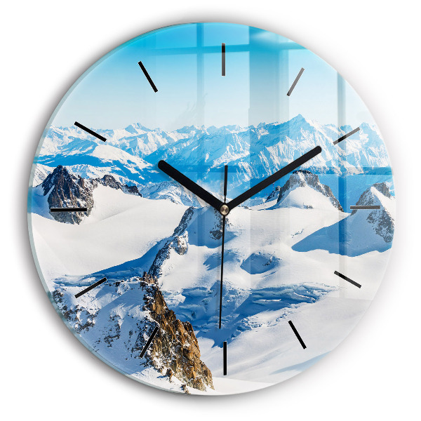 Orologio rotondo Sciatore sulle Alpi