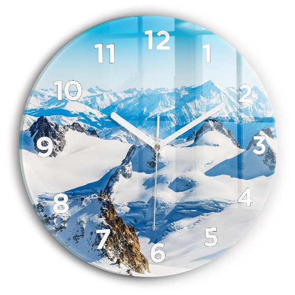 Orologio rotondo Sciatore sulle Alpi