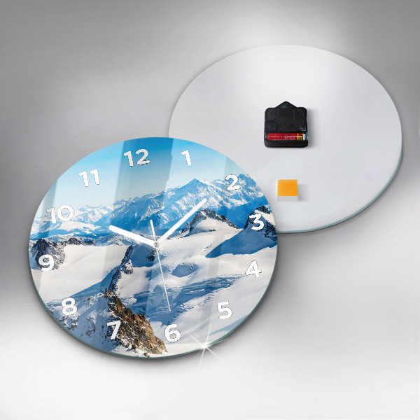 Orologio rotondo Sciatore sulle Alpi