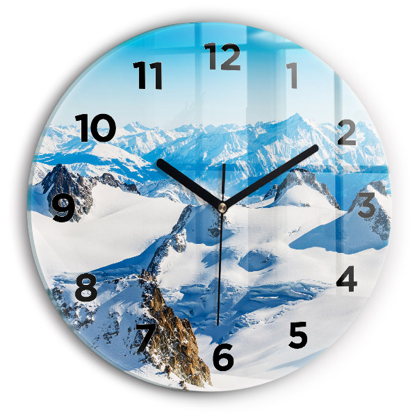 Orologio rotondo Sciatore sulle Alpi