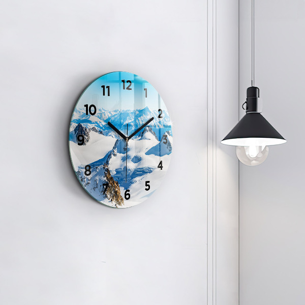 Orologio rotondo Sciatore sulle Alpi
