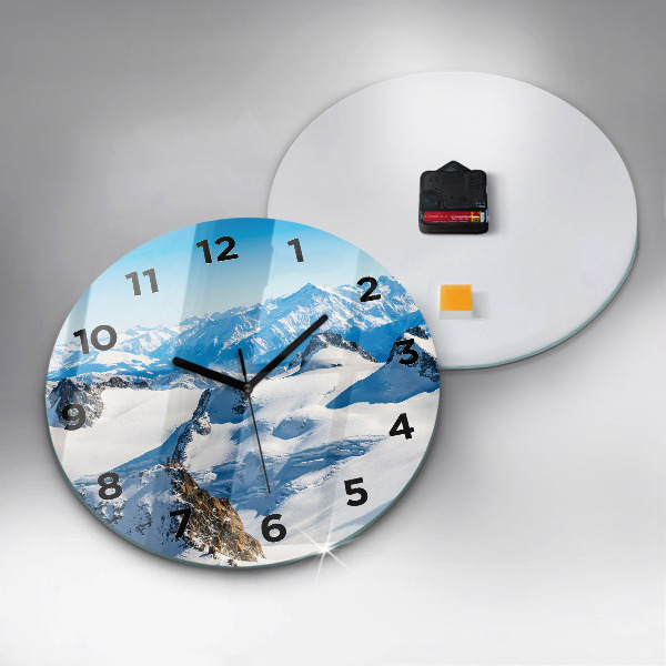 Orologio rotondo Sciatore sulle Alpi