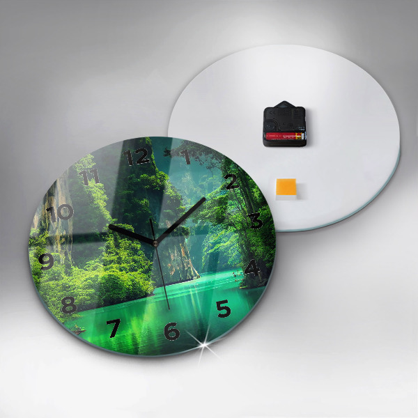 Orologio rotondo in vetro Paesaggio naturale della Thailandia