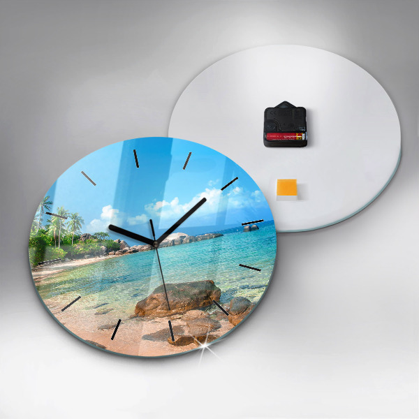 Orologio rotondo Bellissima spiaggia in Thailandia