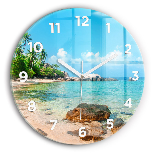 Orologio rotondo Bellissima spiaggia in Thailandia