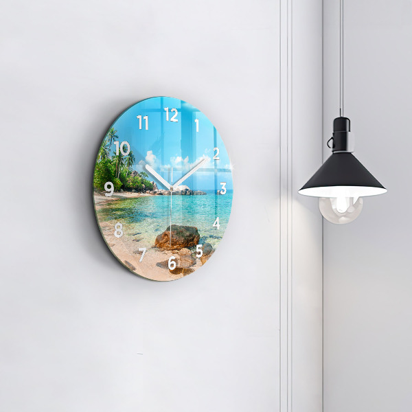 Orologio rotondo Bellissima spiaggia in Thailandia