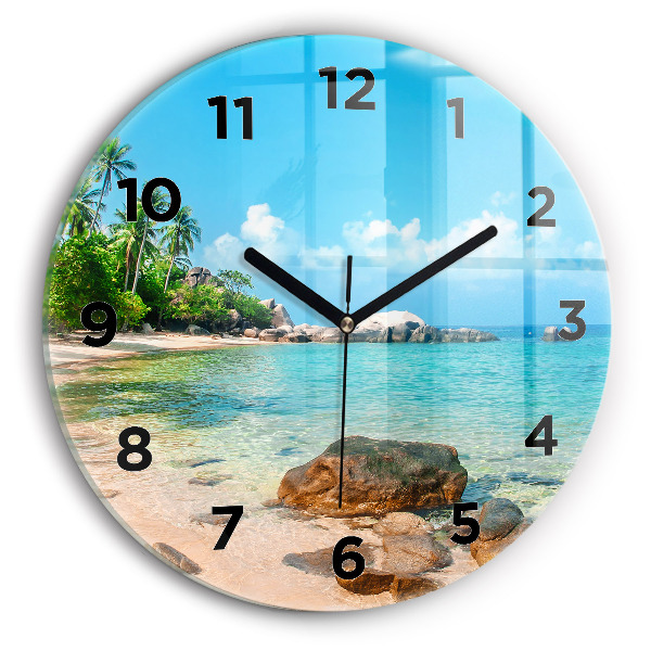 Orologio rotondo Bellissima spiaggia in Thailandia