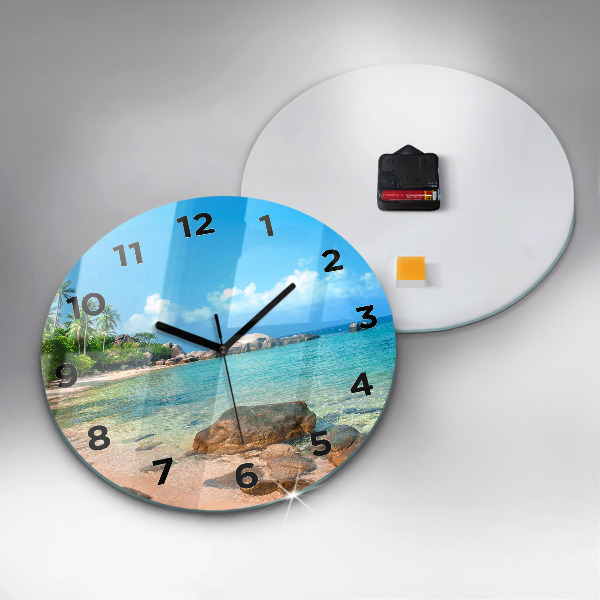 Orologio rotondo Bellissima spiaggia in Thailandia