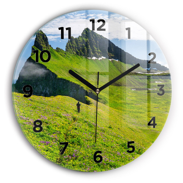 Orologio rotondo in vetro Riserva di Hornstrandir Islanda