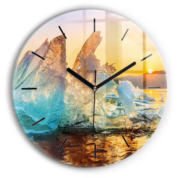 Orologio rotondo Iceberg e alba