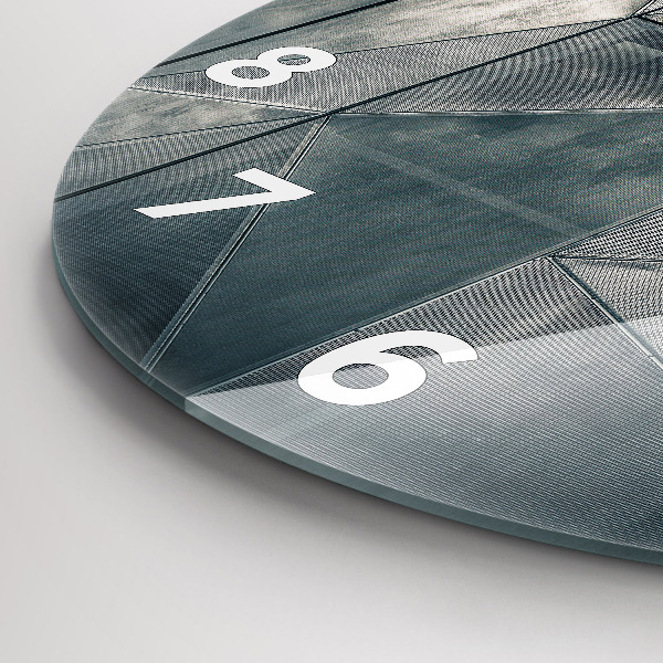 Orologio rotondo Triangoli astratti in metallo