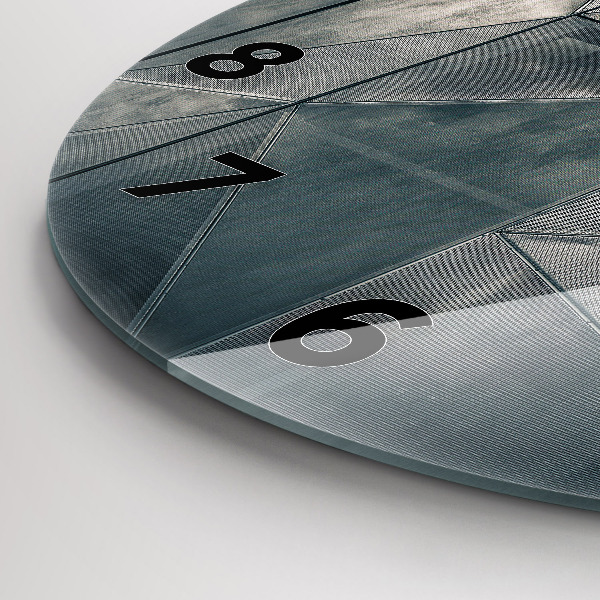 Orologio rotondo Triangoli astratti in metallo