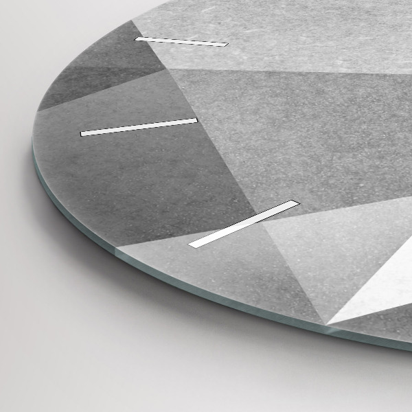 Orologio rotondo Astrazione geometrica grigia