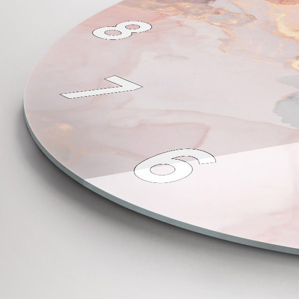 Orologio rotondo Trama di marmo