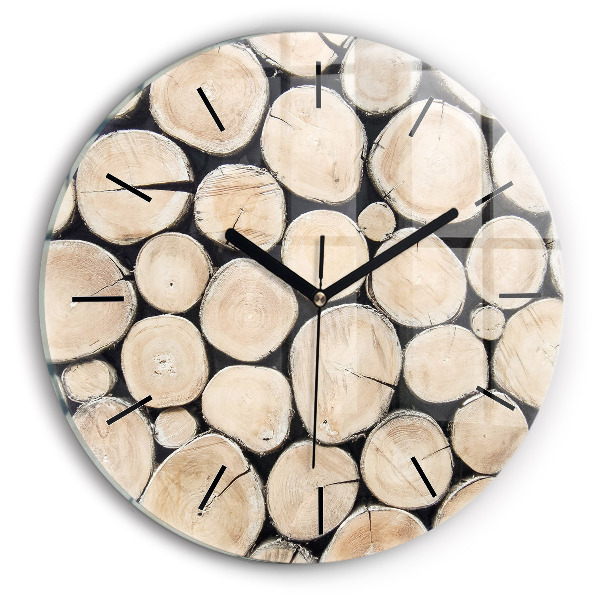 Orologio rotondo Tagliare i ceppi degli alberi