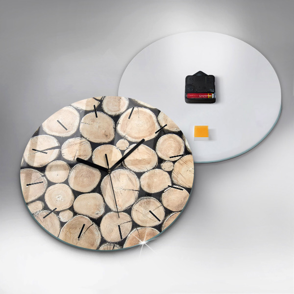 Orologio rotondo Tagliare i ceppi degli alberi