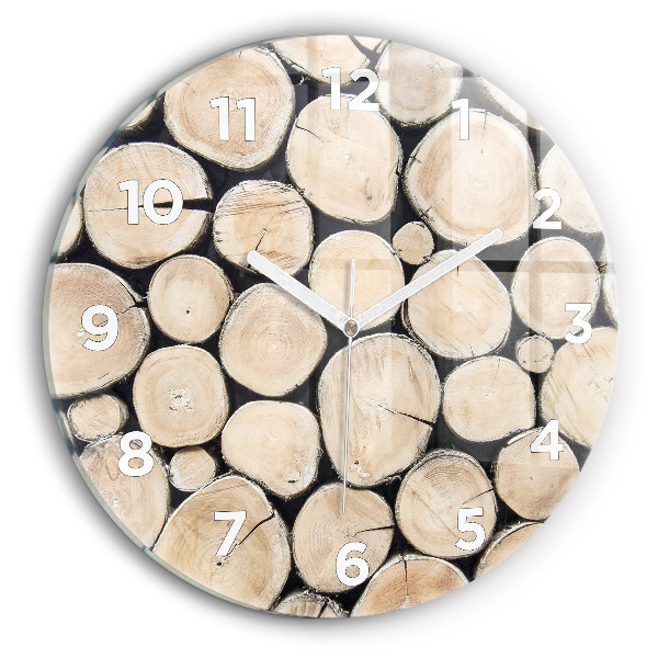 Orologio rotondo Tagliare i ceppi degli alberi