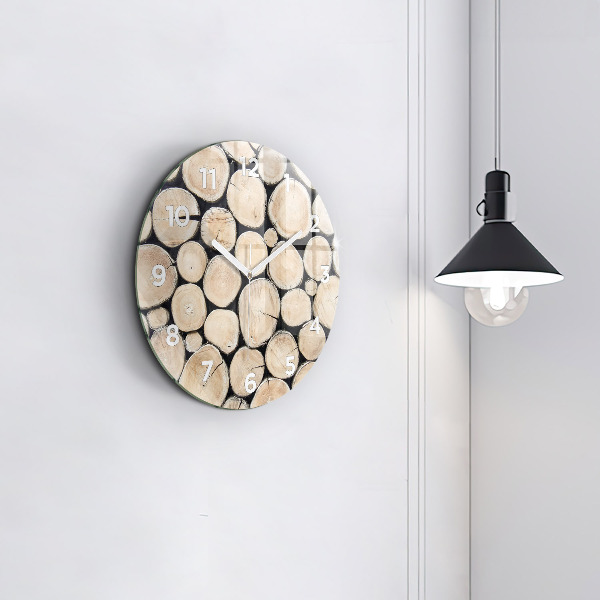 Orologio rotondo Tagliare i ceppi degli alberi